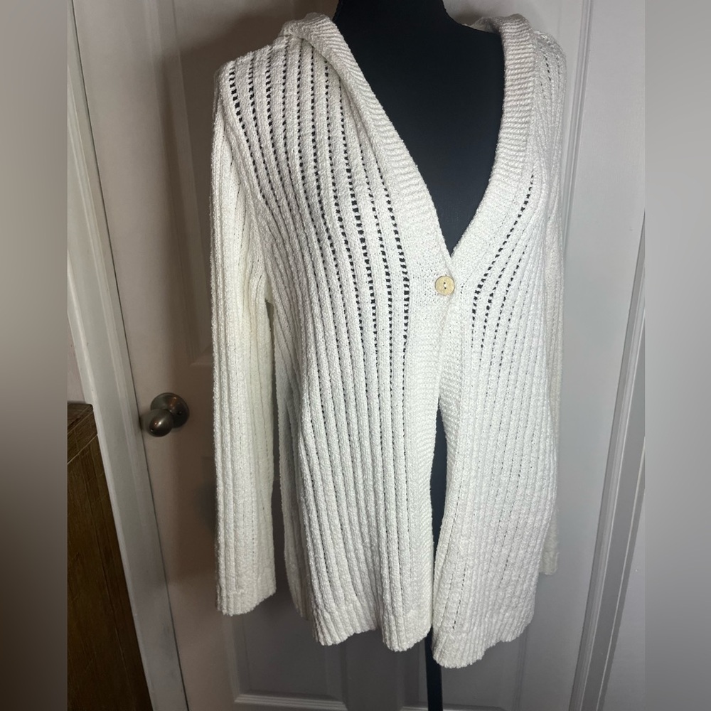 BNWT J. Jill White Knit Sweater